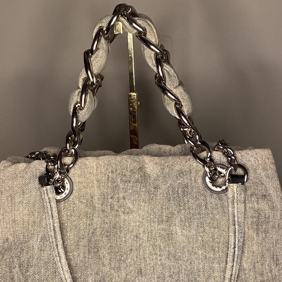 SOLD OUT Balmain 1945 Soft Tote Denim Shoulder Handbag (18.5" x 12") - Picture 6 of 11